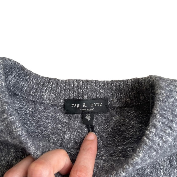 Rag & Bone Women’s Grey Alpaca Blend Knitted Crewneck Sweater - Picture 3 of 6